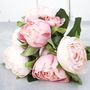 Soft Pink Mixed Faux Peony Bouquet, thumbnail 2 of 7