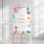 Mermaid Birthday Welcome Party Sign, thumbnail 1 of 3