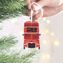 Personalised Couples London Bus Christmas Decoration, thumbnail 1 of 2