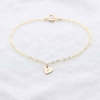 Personalised Tiny Heart Initial Bracelet, 3 of 4