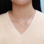Sterling Silver Linked Interlinking Circle Pendant Necklace, thumbnail 4 of 12