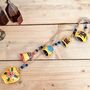 Hand Painted Mustard Yellow Long Hanging Bell Windchime, thumbnail 6 of 9