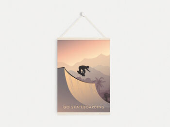 Go Skateboarding Travel Poster Art Poster, 6 of 8