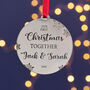 First Christmas Together Silver Or Gold Tree Decoration, thumbnail 1 of 7
