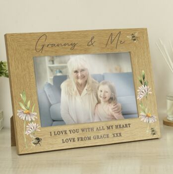 Personalised Floral Bee Mothers Day Photo Frame, 2 of 4