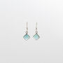Captivating Blue Apatite Sterling Silver Tile Earrings, thumbnail 2 of 3