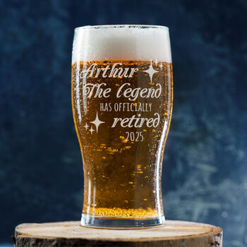 The Legend Has Retired Retirement Pint Glass And Gift Set, 2 of 7