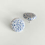 Polka Concrete Studs In Blue, thumbnail 1 of 2