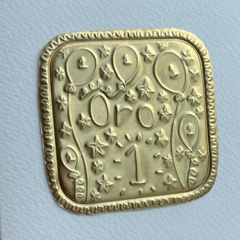 Personalised Handmade Gold Foil Name Birthday Card, 12 of 12