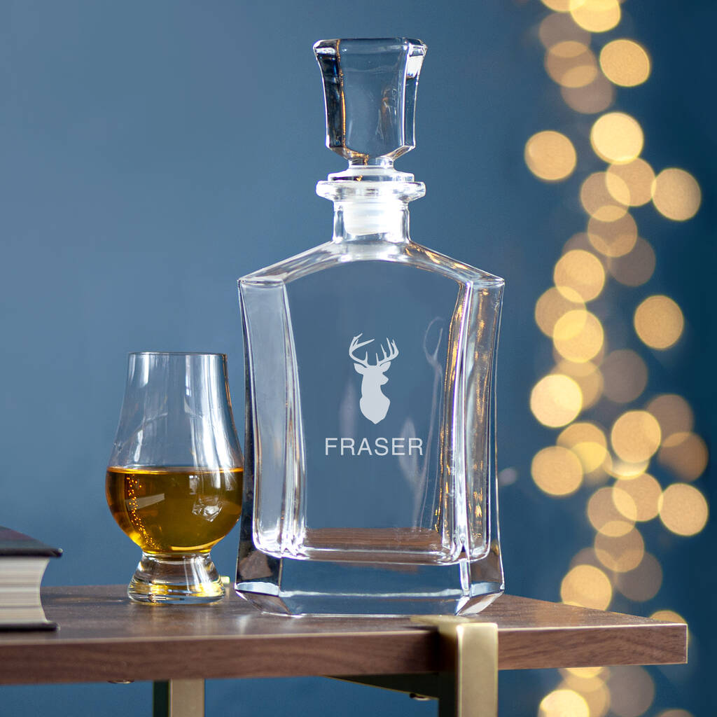 Personalised Luxury Stag Glass Decanter, 1 of 5