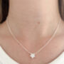 Sterling Silver Cubic Zirconia Star Slider Charm Necklace, thumbnail 4 of 5