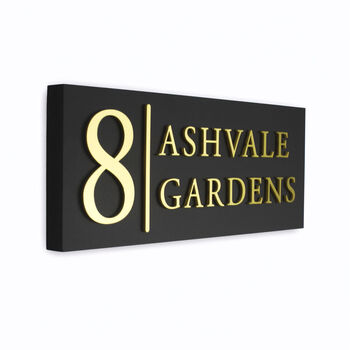 Personalised House Sign With Dividing Line, 2 of 7