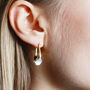 Gold Vermeil Polished Quartz Sterling Silver Drop Earrings, thumbnail 2 of 8