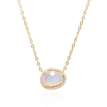 Bianca Moonstone Wedding Pendant Necklace |Gold Plated, 4 of 7