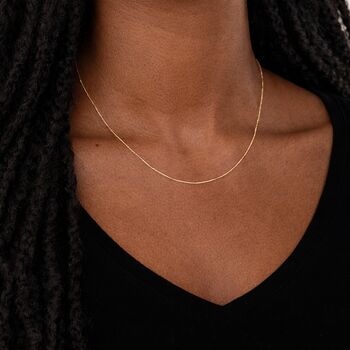 Solid 9ct Gold Light Belcher Chain Necklace – 16in To 22in, 4 of 9