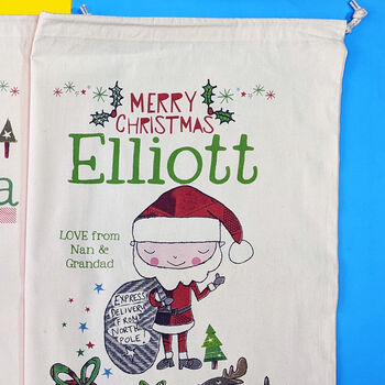 Personalised Father Christmas Sack, 6 of 7