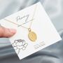 Peony Gold Engraved Sterling Silver Flower Necklace, thumbnail 1 of 12