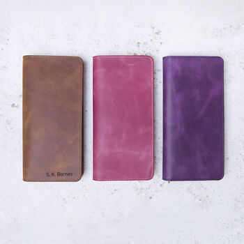 Personalised Leather Phone Wallet, 4 of 8
