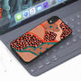 Abstract Orange Leopard Print iPhone Case, thumbnail 2 of 2