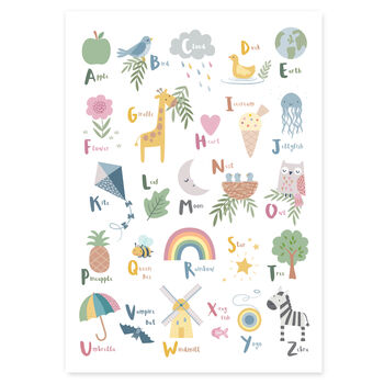 Little Things Alphabet A4 Print, 3 of 4