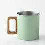 Japan Made Stainless Steel Mug With Wooden Handle Campers Love, thumbnail 2 of 8