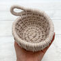 Macrame Kit Coiled Baskets, Nude Pink And Gold Limited Edition, thumbnail 2 of 7