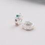 Sterling Silver Colourful Crystal Ear Hoops, thumbnail 3 of 4