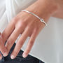 Que Sera Worry Bead Solid Silver Bangle, thumbnail 2 of 6