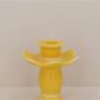 Canary Yellow Ceramic Petal Candle Holder, thumbnail 1 of 2