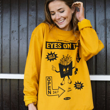 Eyes On The Fries Women's Graphic Sweatshirt, 3 of 3