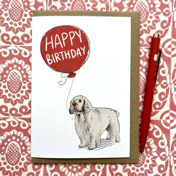 Clumber Spaniel Birthday Card, 3 of 4