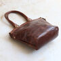 Brown Leather Pocket Tote Handbag, thumbnail 4 of 6