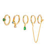 Anna Gold Rainbow Huggie Earring Stacker Set, thumbnail 1 of 2