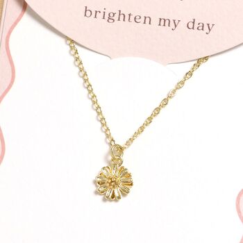Daisy Flower Carded Necklace, 2 of 4
