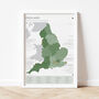 England Golf Map And Checklist Top 50 Courses Green, thumbnail 3 of 6