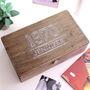 Personalised Wooden 40th Year Memory Box 1970s Design, thumbnail 1 of 5