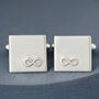 Personalised Sterling Silver Infinity Symbol Cufflinks, thumbnail 9 of 11