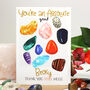 Personalised Gemstones Thank You Card, thumbnail 1 of 4