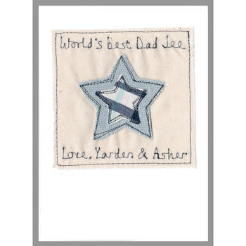 Personalised Star Father's Day Card For Dad / Grandad, 10 of 12