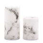 Pair Of Real Wax Marble Effect LED Candles, thumbnail 1 of 3