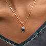 Blue Lapis Healing Stone Necklace, Wisdom, thumbnail 2 of 9