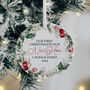 Personalised First Christmas In Our New Home Floral Ceramic Decoration, thumbnail 1 of 2