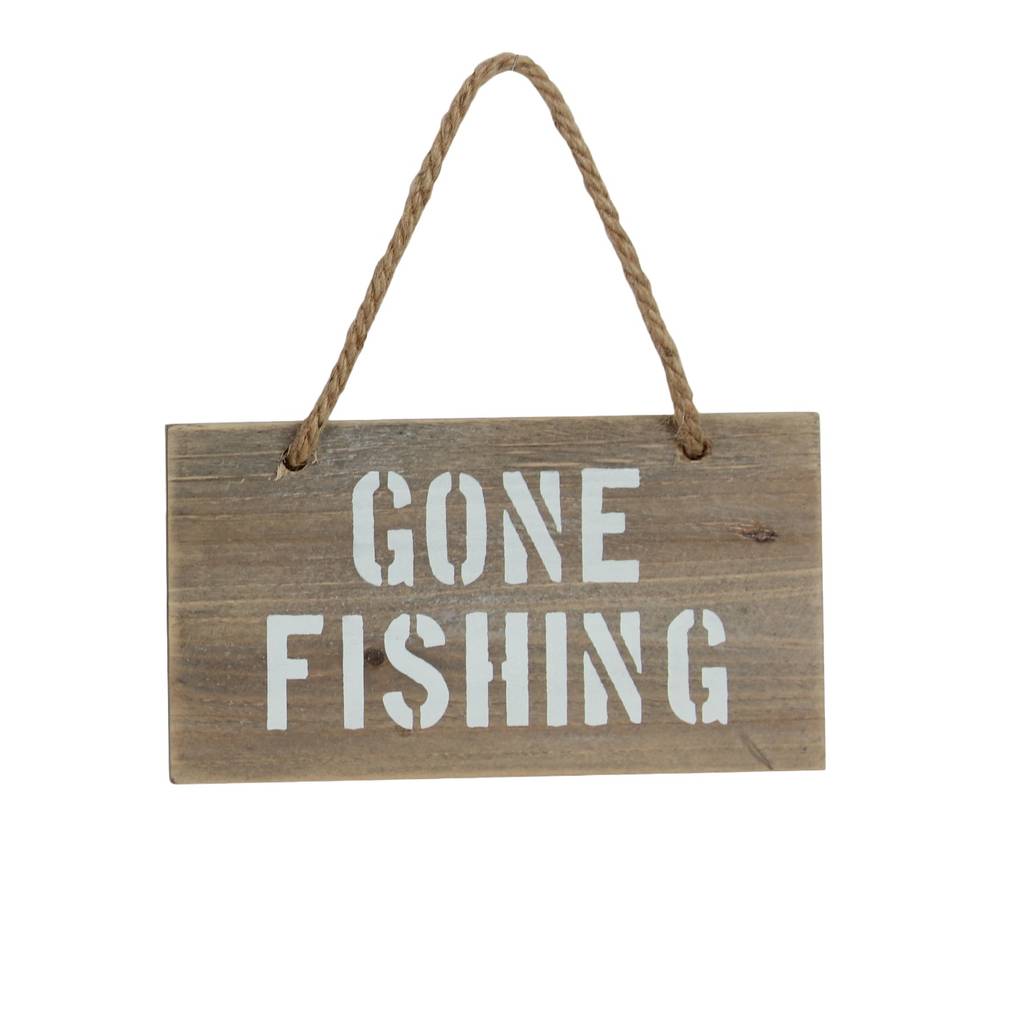 gone fishing sign by the nautical home | notonthehighstreet.com