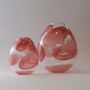 Set Of Two Murano Glass Balloon Vase – Rose Swirl, thumbnail 1 of 2