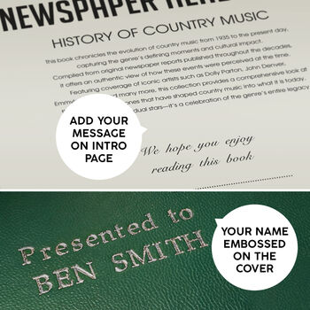 History Of Country Music Personalised Gift Music Deluxe Book, 5 of 10