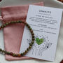 Unakite Crystal Bracelet For Emotional Healing Gift, thumbnail 2 of 7