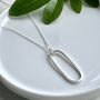 Elongated Oval Pendant Necklace, thumbnail 1 of 3