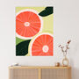 Guava In Java Fruit Orange Green Kitchen Wall Art Print, thumbnail 1 of 6