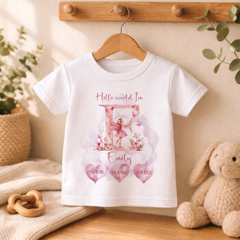 Personalised Fairy Birth Announcement Baby Grow, 2 of 7