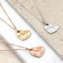 Sterling Silver Or Gold Plated Molten Heart Necklace, thumbnail 1 of 6
